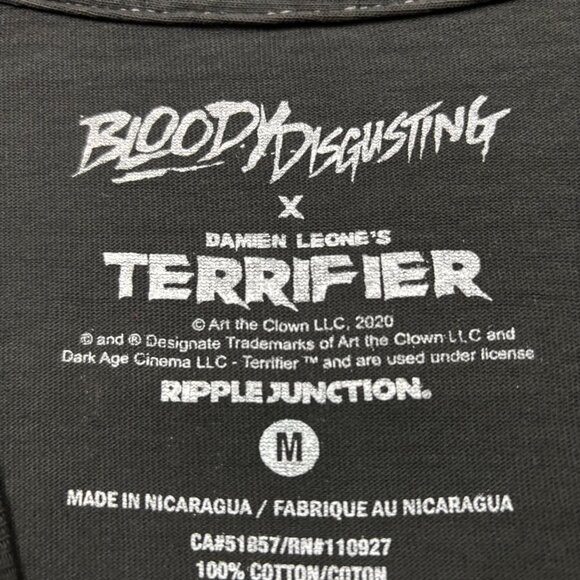 Bloody Disgusting x Terrifier Art the Clown T-Shirt Size Medium - Picture 4 of 4